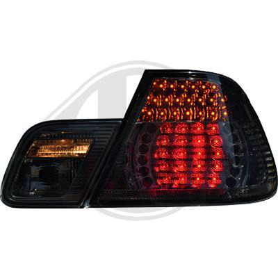 BMW E46 Limousine 4-tür. LED Rückleuchten schwarz-Smoke Glas+LED Blinker 1998-01