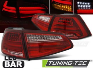 VW Golf 7 VII Voll LED Lightbar Rückleuchten,Heckleuchten,Rot-klar-weiß