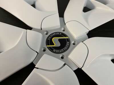 Schmidt Cirrus, 20 Zoll,Alufelgen Design Hochglanz Weiß-Silber-Schwarz Dekor-Set – Bild 2