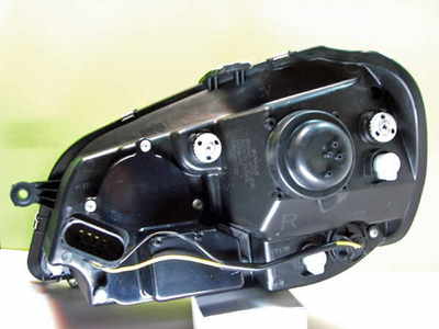 VW Polo 9N3 Scheinwerfer LED Tagfahrlicht Optik.In Schwarz Bj.2005-2009 – Bild 2