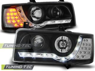 VW T4 LED Tagfahrlicht Optik Scheinwerfer schwarz LED Blinker 1990-2003 Eurow.zu