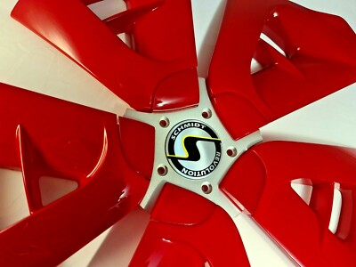 Schmidt Cirrus, 18 Zoll, Alufelgen Design Hochglanz Rot-Silber-Chrom Dekor-Set – Bild 2