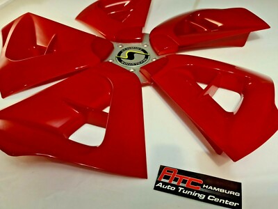 Schmidt Cirrus, 18 Zoll, Alufelgen Design Hochglanz Rot-Silber-Chrom Dekor-Set – Bild 3