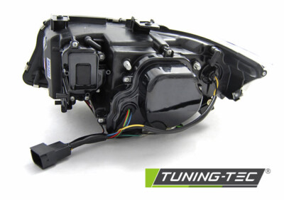 BMW E90, LED 3D U-Type Angel Eyes Scheinwerfer weiße Ringe LED Schwarz.2005-2008 – Bild 4