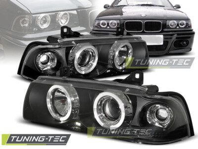 BMW E36 Angeleyes Scheinwerfer Set, schwarz Limousine,Touring,Compact 1990-1999