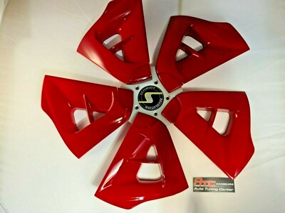 Schmidt Cirrus, 18 Zoll, Alufelgen Design Hochglanz Rot-Silber-Schwarz Dekor-Set