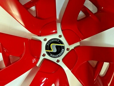 Schmidt Cirrus, 18 Zoll, Alufelgen Design Hochglanz Rot-Silber-Schwarz Dekor-Set – Bild 2