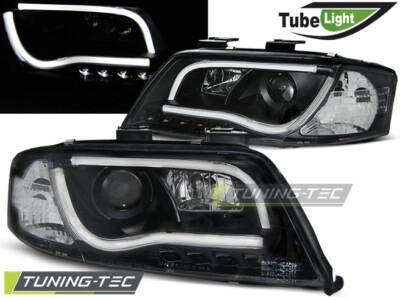 Audi A6 4B 5C Scheinwerfer Lightbar LED Tagfahrlicht Optik, schwarz 1997-2001