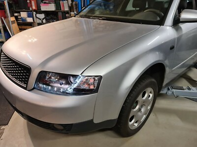 Audi A4 8E B6 Scheinwerfer + LED Tagfahrlicht schwarz +Zulassung Model 2000-2004 – Bild 2