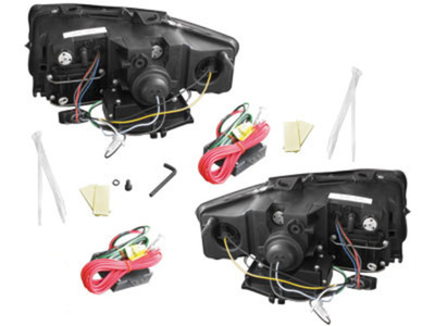 Audi A4 8E B6 Scheinwerfer + LED Tagfahrlicht schwarz +Zulassung Model 2000-2004 – Bild 5