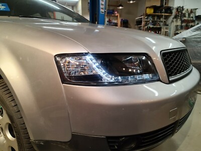 Audi A4 8E B6 Scheinwerfer + LED Tagfahrlicht schwarz +Zulassung Model 2000-2004 – Bild 6