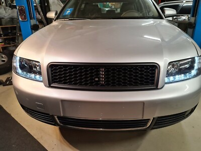 Audi A4 8E B6 Scheinwerfer + LED Tagfahrlicht schwarz +Zulassung Model 2000-2004 – Bild 7