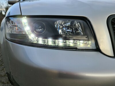 Audi A4 8E B6 Scheinwerfer + LED Tagfahrlicht schwarz +Zulassung Model 2000-2004 – Bild 9