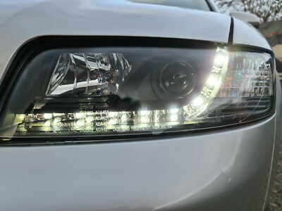 Audi A4 8E B6 Scheinwerfer + LED Tagfahrlicht schwarz +Zulassung Model 2000-2004 – Bild 10
