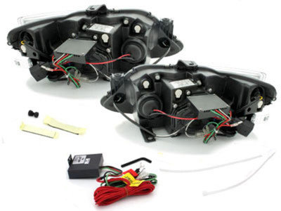 Seat Ibiza 6J LED Tagfahrlicht Scheinwerfer Schwarz Europaweiit zugelassen – Bild 3