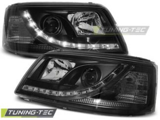 VW T5 Scheinwerfer LED Tagfahrlicht Optik. Design In schwarz, Bj. 4.2003-8.2009