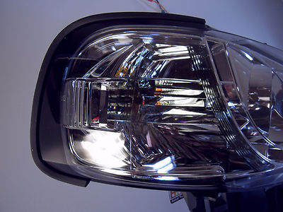 VW T4 LED Tagfahrlicht Optik Scheinwerfer Chrom Langer Vorderwagen 1996-2003 – Bild 6