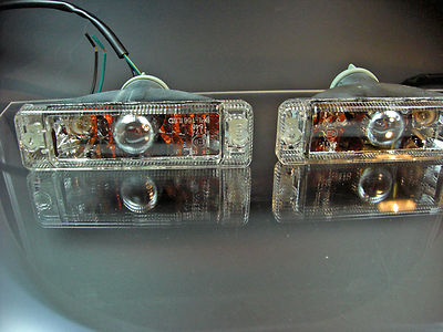 Frontblinker für Golf 1 + Cabrio + Golf 2 CL Chrom Klar Glas Standlicht europ.zu – Bild 3