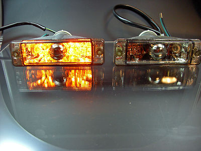 Frontblinker für Golf 1 + Cabrio + Golf 2 CL Chrom Klar Glas Standlicht europ.zu – Bild 4