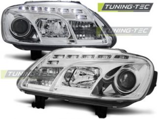 Scheinwerfer VW Caddy+Touran 1T LED Tagfahrlicht Optik Chrom Bj.2003-2006