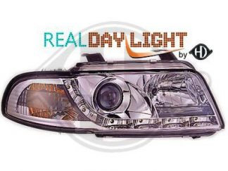 Audi A4 B5 LED Tagfahrlicht Scheinwerfer Limousine+Avant 1999-2000 Chrom Euro.zu
