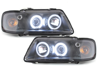 Audi A3 8L CCFL Angeleyes Scheinwerfer,schwarz Bj.96-00 schwarz europw.zugel. – Bild 2