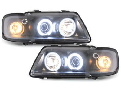 Audi A3 8L CCFL Angeleyes Scheinwerfer,schwarz Bj.96-00 schwarz europw.zugel. – Bild 3