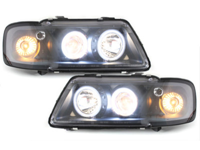 Audi A3 8L CCFL Angeleyes Scheinwerfer,schwarz Bj.96-00 schwarz europw.zugel. – Bild 4