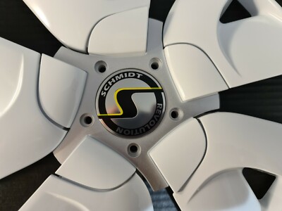 Schmidt Cirrus, 18 Zoll, Alufelgen Design Hochglanz Weiß-Silber, Dekor-Set,Logo – Bild 5