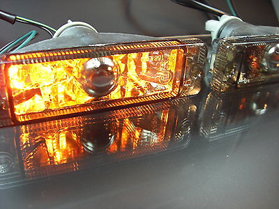 Front Blinker Standlicht Golf 1 Golf 2,CL Stoßstange Blinker Schwarz Chrom – Bild 2