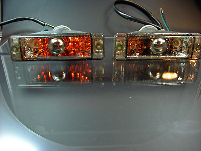 Front Blinker Standlicht Golf 1 Golf 2,CL Stoßstange Blinker Schwarz Chrom – Bild 4