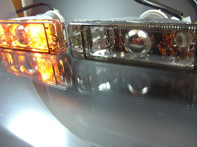 Front Blinker Standlicht Golf 1 Golf 2,CL Stoßstange Blinker Schwarz Chrom – Bild 5