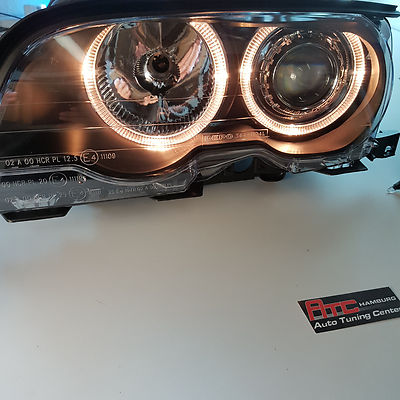 Angeleyes, Scheinwerfer für BMW E46 Coupe+Cabrio Bj. 1999-2003 Schwarz europw.zu – Bild 2