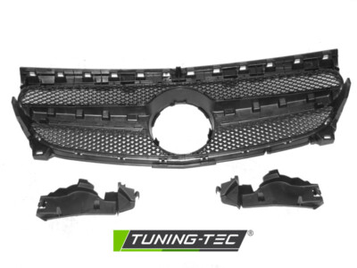 Mercedes CLA W117 Grill, Schwarz-Hochglanz Emblem Halterung Bj.2013-2019 – Bild 4