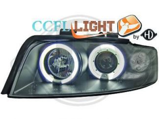 Audi A4 B6, 8E CCFL Angeleyes Scheinwerfer Schwarz 2 Stück Bj.2001-2004