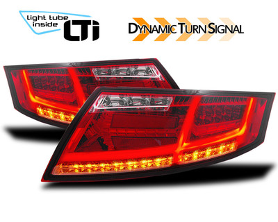 Audi TT 8J3 / 8J9 LED Lightbar Rückleuchten in Rot-Klar Glas Bj.4.2006-2.2014
