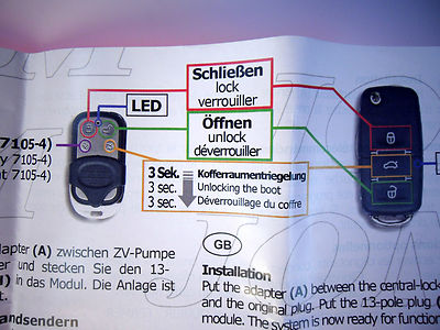VW Modelle Plug and Play Auto Funk Fernbedienung für Zentralverriegelung / Fb. – Bild 7