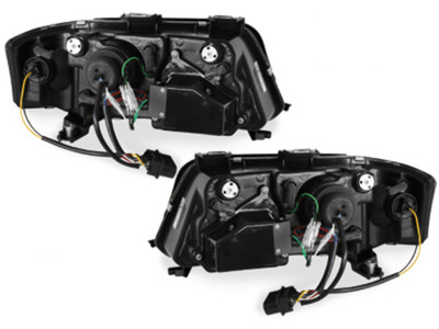 Audi A6 4B 5C Scheinwerfer LED Tagfahrlicht Optik schwarz Bj.6.2001-2004 – Bild 4
