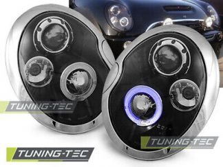 Scheinwerfer BMW Mini Cooper R50 LED Angeleyes Design Schwarz europaw.zugelassen