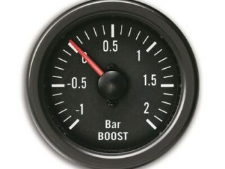Jom Youngtimer ZusatzInstrument Turbo, Ladedruck Anzeige Instrument 52mm Schwarz
