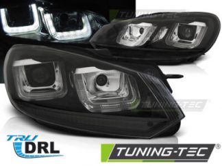 VW Golf 6 LED Tagfahrlicht U Design Scheinwerfer schwarz. 2008-2013