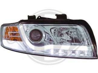 Light Tube Scheinwerfer Audi A4 8E B6 Bj. 2001-2004 chrom LED Tagfahrlicht Optik
