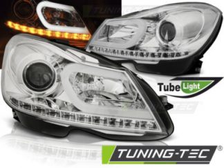 Mercedes C-Klasse W204 LED Tube Lightbar Scheinwerfer Chrom,LED Blinker 2011-14