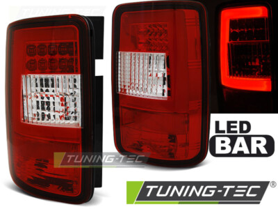 VW Caddy Lightbar LED Rückleuchten Rot-Klar Bj. 3.2003-3.2014