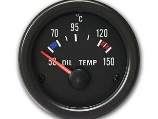 Jom Youngtimer ZusatzInstrument Öltemperatur Anzeige Instrument 52mm Schwarz