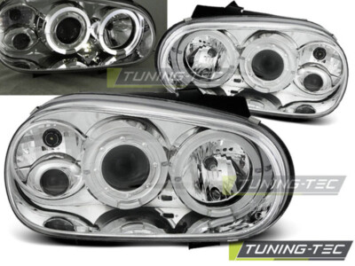 VW Golf 4 Angeleyes Scheinwerfer LED Standlicht Ringen Chrom Bj.1997-2004