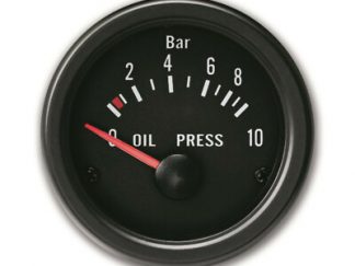 Jom Youngtimer Zusatzinstrument Öldruck Anzeige Instrument 52mm 0-10 Bar Schwarz
