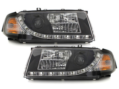 Scheinwerfer Skoda Octavia 1 / LED Tagfahrlicht Optik Schwarz Bj.2000-2004. – Bild 3