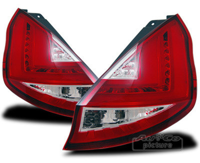 Ford Fiesta MK7,JA8 Light-tube LED Rückleuchten +LED Blinker, Rot-klar Bj.08-12 – Bild 5