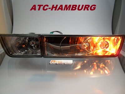 Frontblinker VW Golf 3 + Vento 1H2 Black,Schwarz-Chrom + Nebelscheinwerfer